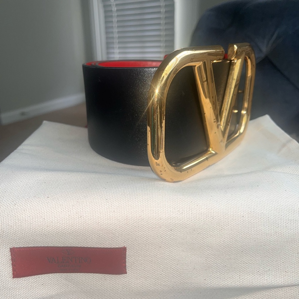 Valentino Black and Gold Women's Belt
